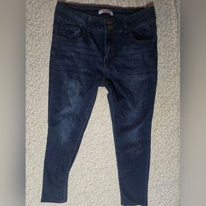 Elegant Dark Blue Denim Jeggings
